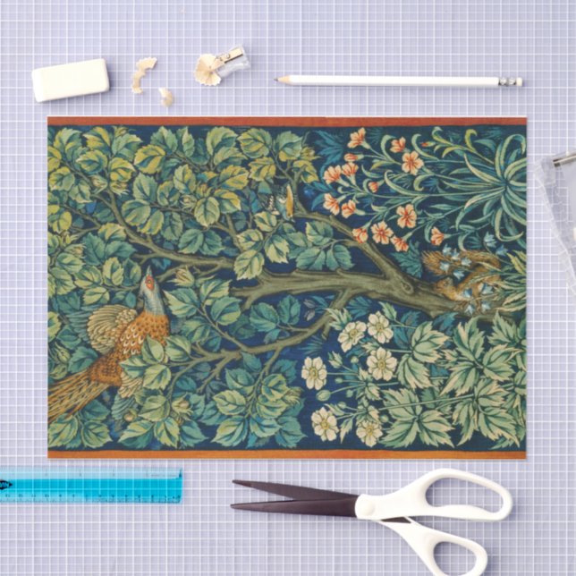 Seda William Morris Pheasant - Papel Tecidual de Decoup (Arte )