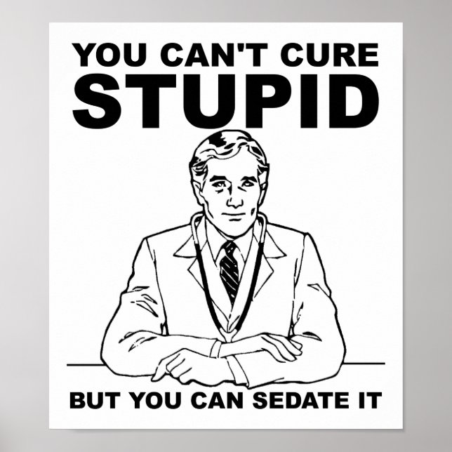 Sedate Stupid Funny Poster (Frente)