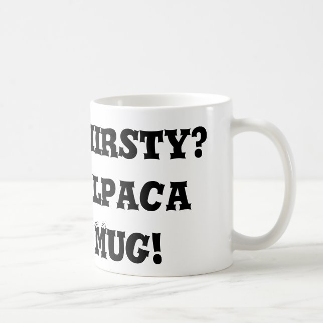 Sedento?  Caneca da alpaca! (Direita)