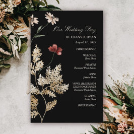 Sedona Garden Flat Wedding Program
