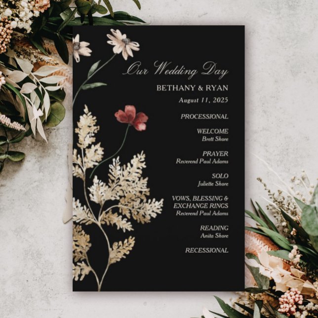 Sedona Garden Flat Wedding Program (Criador carregado)