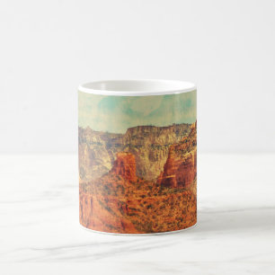 Sedona na caneca de café do Grunge