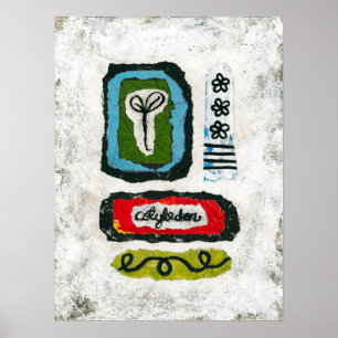 Seedling Cotyledon Poster Wall Art - Arte abstrata
