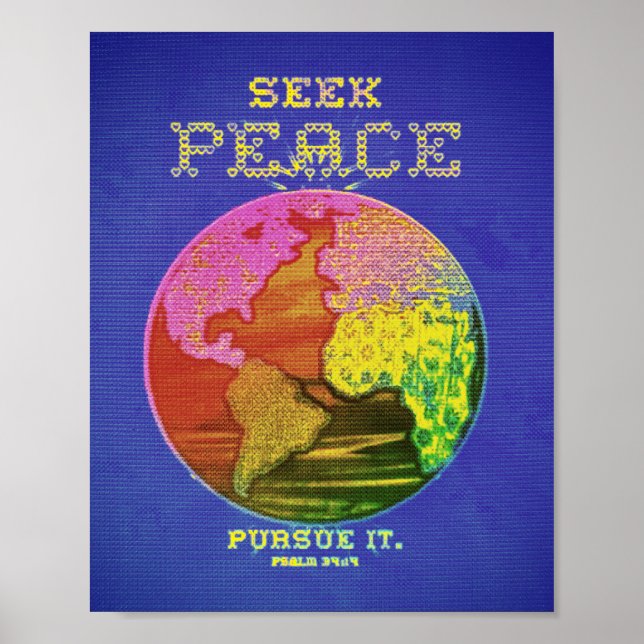 Seek Peace Earth Poster (Frente)