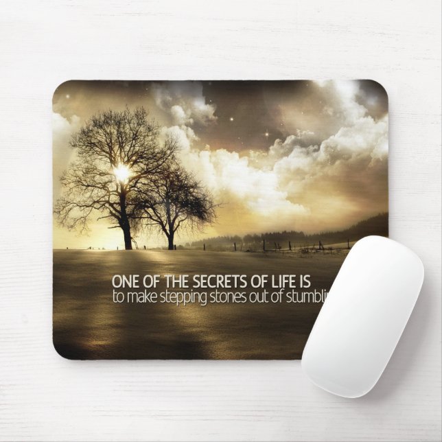 Segredos da vida Mousepad inspirador (Com mouse)