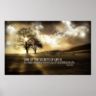 Segredos da Vida Poster Motivacional Impressão