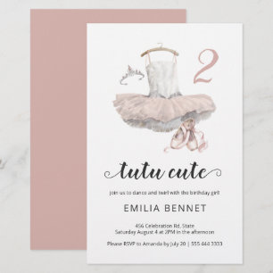 Segundo aniversário de Ballerina Minimalista de T