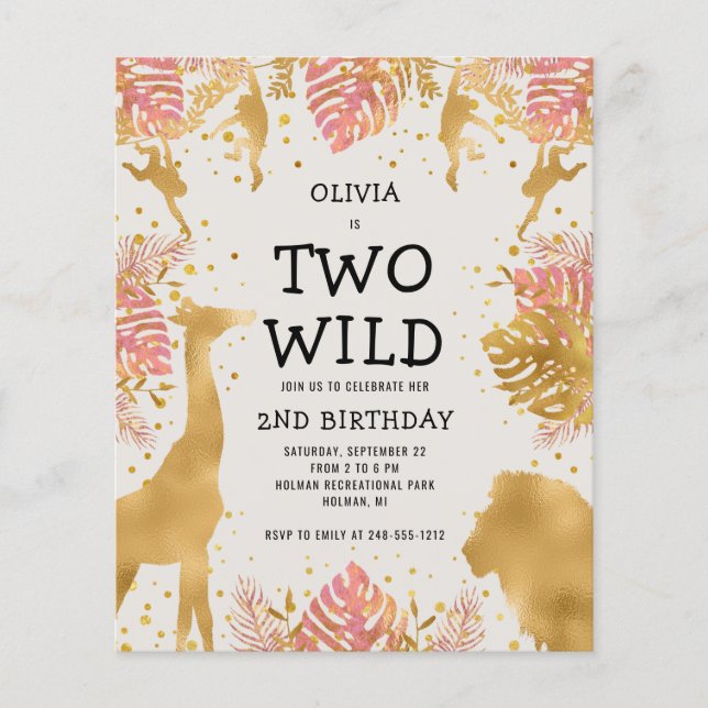 Segundo aniversário Ecru de Garotas Rosa Selvagens (Frente)