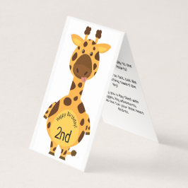 Segundo aniversário Feliz - Cartão para Crianças