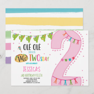 Segundo aniversário Fiesta Convite Taco Festa de T