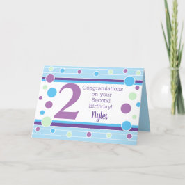 Segundo Cartão Personalizado de Aniversário Especi