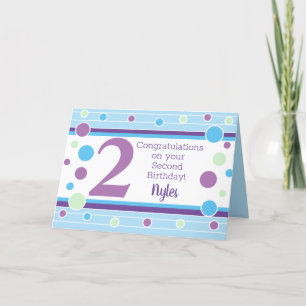 Segundo Cartão Personalizado de Aniversário Especi