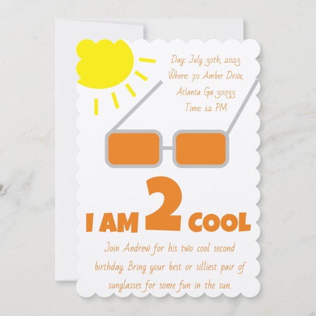 Segundo Convite de Aniversário (Frente)