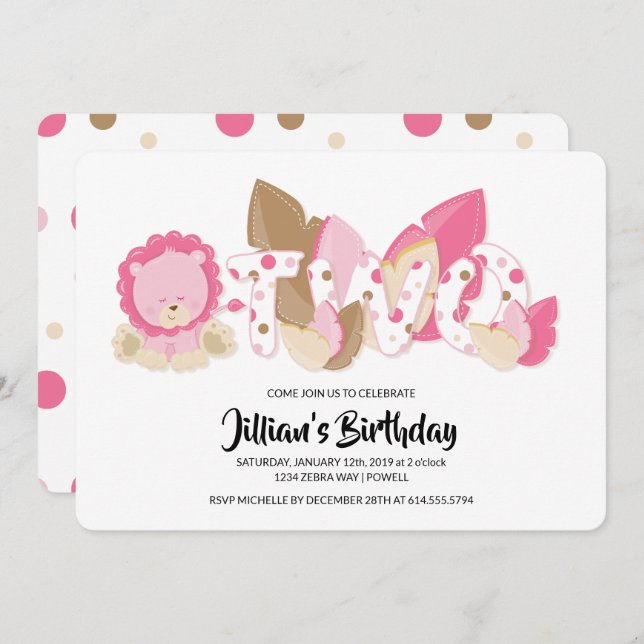 Segundo Convite de aniversário de Leão Rosa (Frente/Verso)