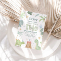 Segundo Convite de Aniversário do Dinossauro