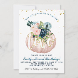 Segundo Convite de Aniversário para Abóbora