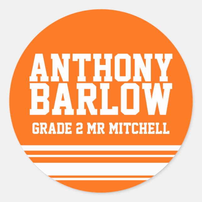 segundo Grau de escolaridade id adesivo laranja (Frente)