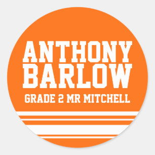 segundo Grau de escolaridade id adesivo laranja