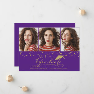 Segundo grau Graduação Anúncio 3 Cartão com fotos