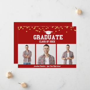 Segundo grau Graduação Anúncio 3 Cartões com fotos
