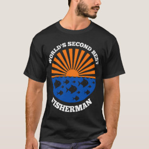Segundo melhor pescador do mundo - camiseta engraç