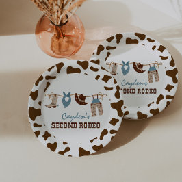 Segundo Rodeio Cowboy Western Prato de Papel de An