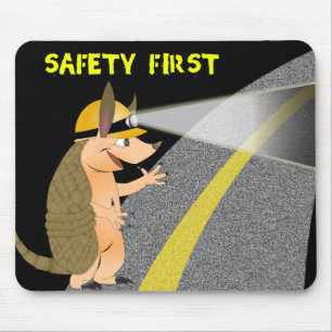 Segurança em primeiro lugar Mousepad do tatu