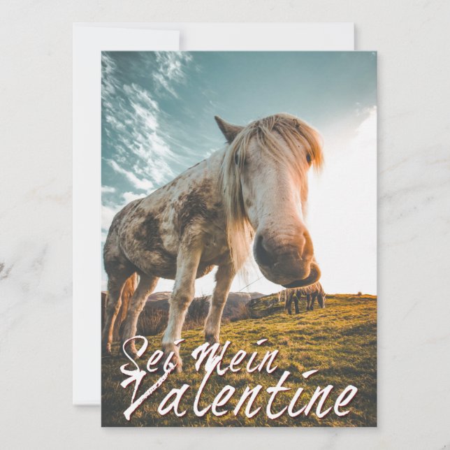 Sei mein Valentin mit schauenden Pferd V2.0 (Frente)