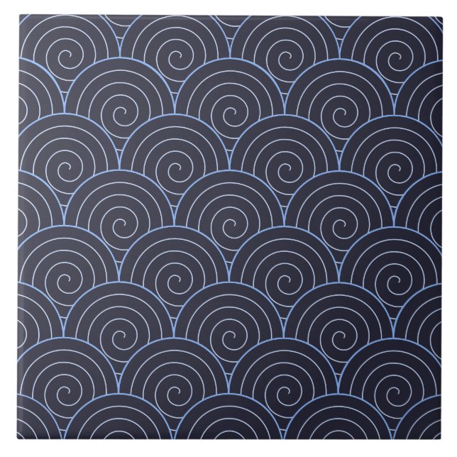 Seigaiha Seamless Pattern Cerâmica (Frente)