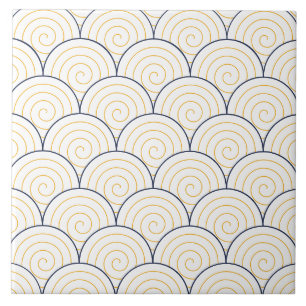 Seigaiha Seamless Pattern Cerâmica