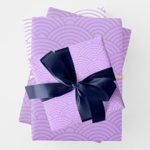 Seigaiha Wave Japonês | Roxo Liliar