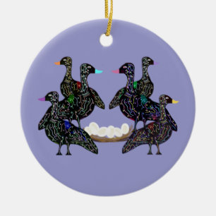 Seis gansos A que colocam o ornamento