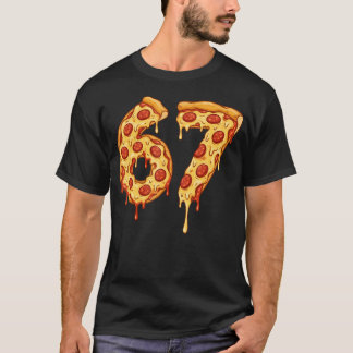 Seis Sete 6 7 Meme Pizza Engraçada 67 Camisetas Co