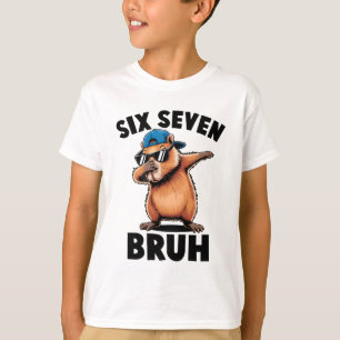 Seis Sete Bruh Dabbing Capivara 67 Camiseta Menino