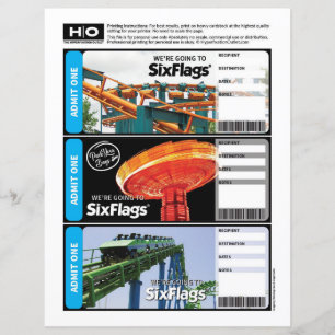 Seis sinalizadores Mock Ticket para Viagem e event