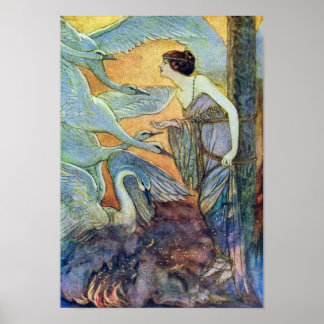 Seis Swans Fairy Tale Poster
