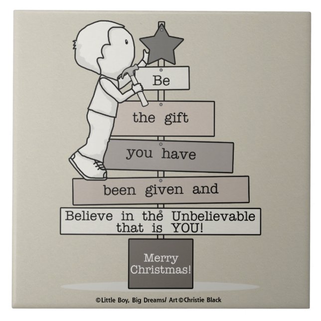 Seja a Árvore de Natal do Presente (Tan) (Frente)