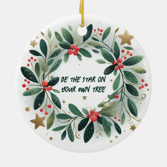 Seja a estrela do seu próprio Enfeites de natal (Traseira)