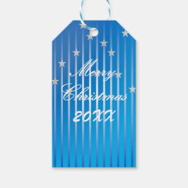 Seja a Feliz e a etiqueta de presente brilhante