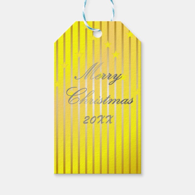 Seja a Feliz e a etiqueta de presente brilhante (Frente)