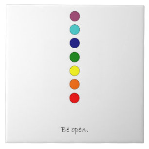 Seja aberto - Azulejo cerâmico Chakra Line