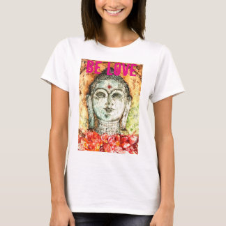 Seja Ama Arte Buda Flor Da Camisa Do Ombro