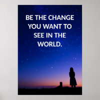Seja as citações motivacionais da mudança Poster