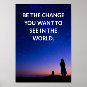 Seja as citações motivacionais da mudança Poster