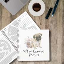 Seja Brave Pug Puppy Personalizado