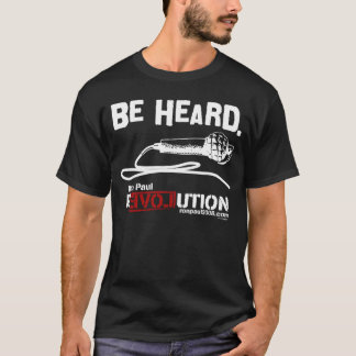 Seja camisa preta ouvida de Ron Paul