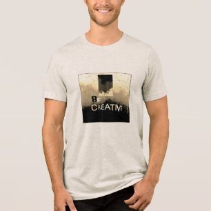 "Seja criativo" Creme Tan Taupe Abstrato Art