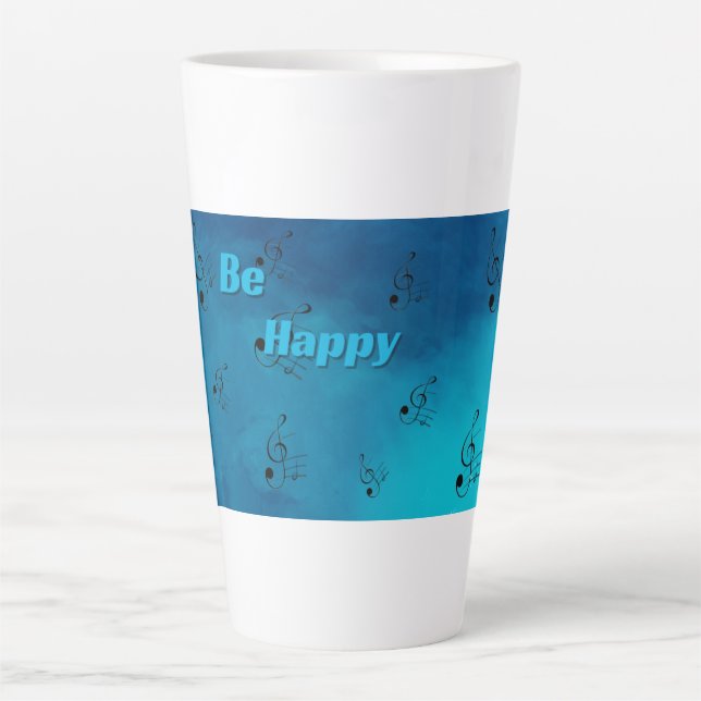 Seja feliz com a caneca latina (Frente)