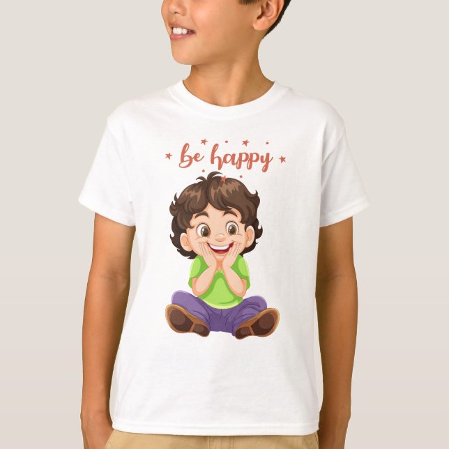 Seja feliz Design de camisa (Frente)
