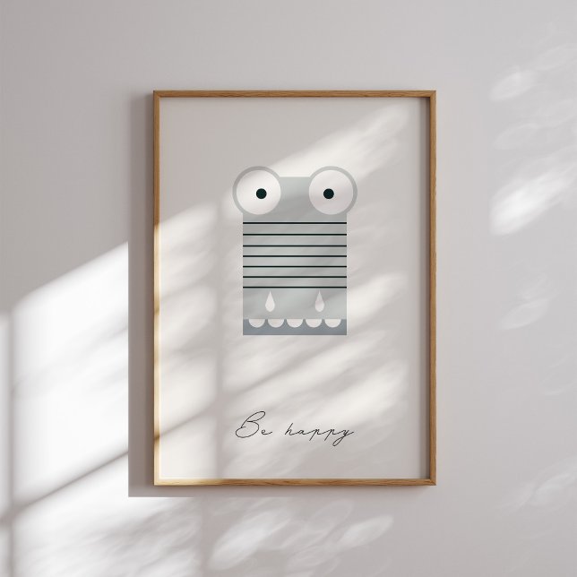 Seja feliz, impressão de afirmação de crianças de  (Criador carregado)